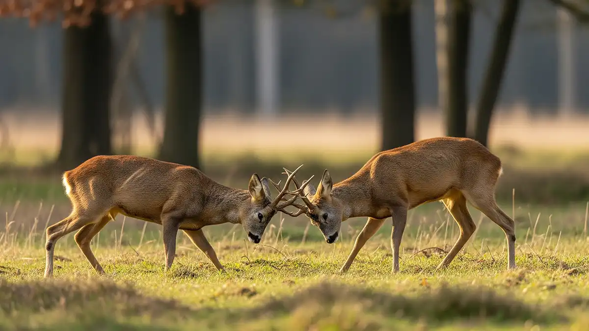 Funciones de la cuerna de un corzo: Labor defensiva